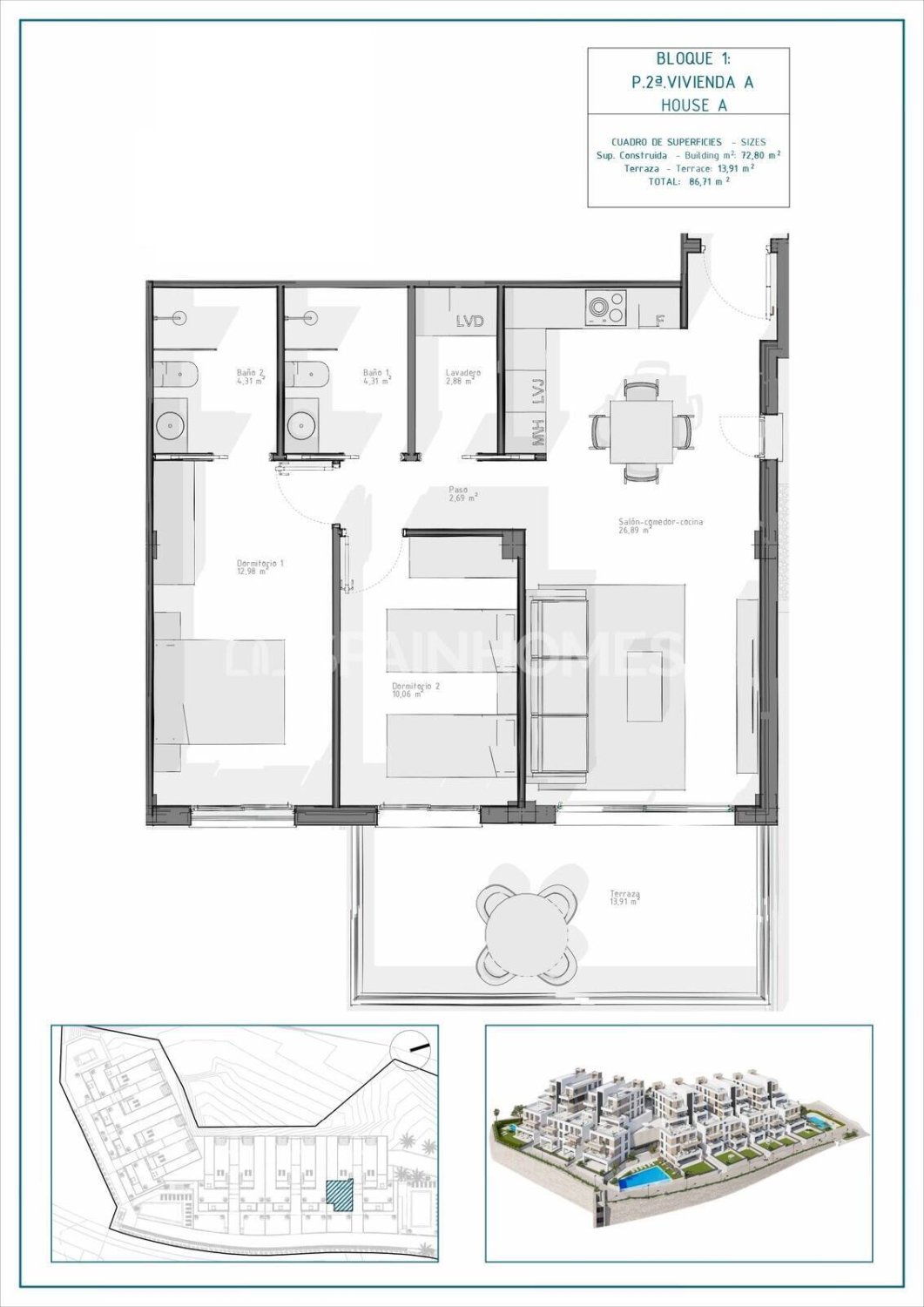 Dzīvoklis Cuevas del Almanzora, Almeria, Spānijā 3 istabas, 84 m2 Nr. 182704