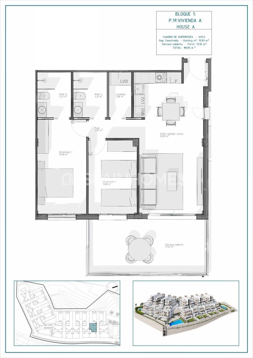 Dzīvoklis Cuevas del Almanzora, Almeria, Spānijā 3 istabas, 84 m2 Nr. 182704