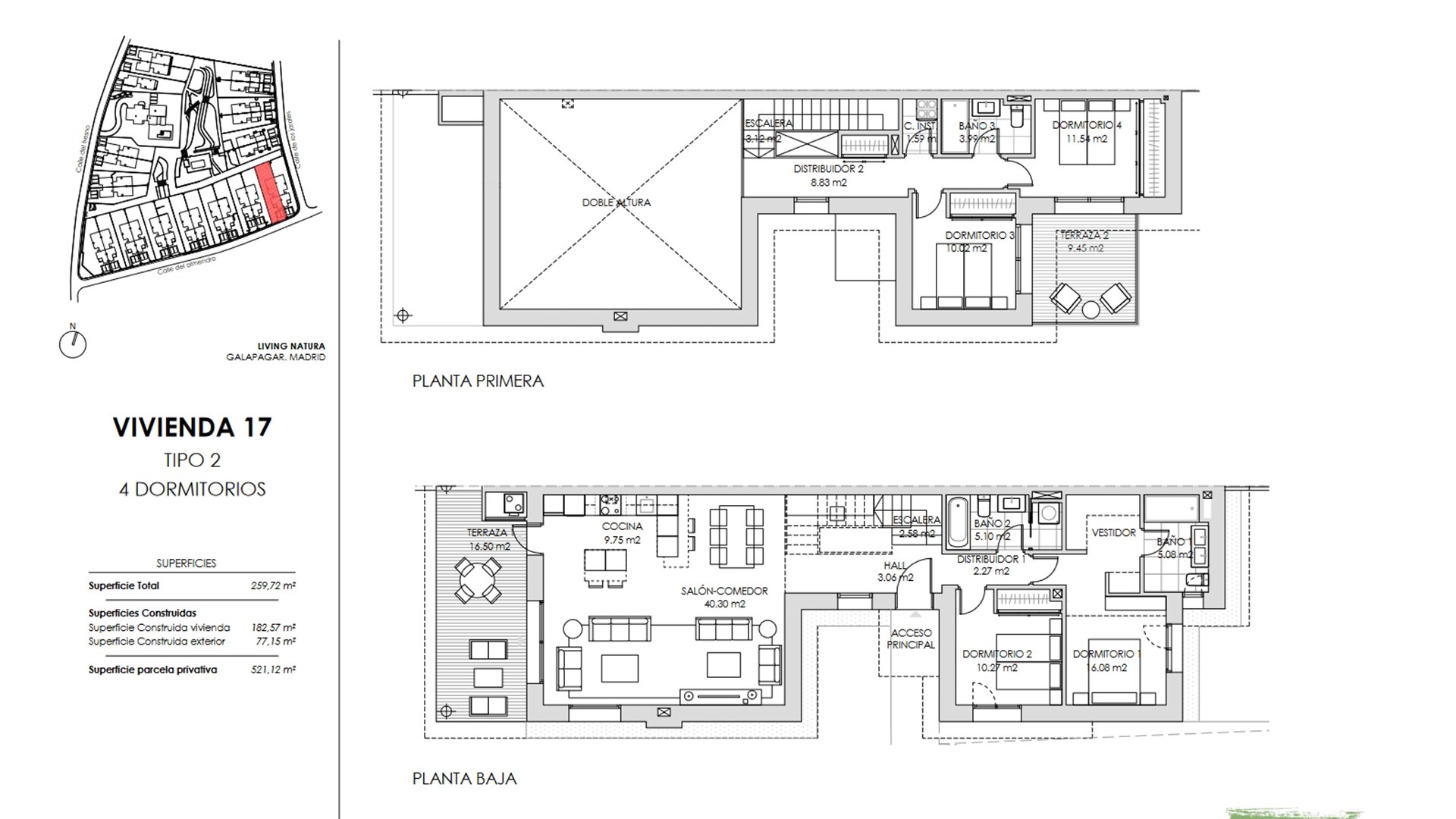 Villa en Living Natura, Colmenarejo, Madrid, Espagne 4 chambres, 133.36 m2 No. 73831