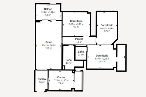 Apartment for sale in Alicante, Spain 2 bedrooms, 75 sq.m. No. 195171 - photo 29