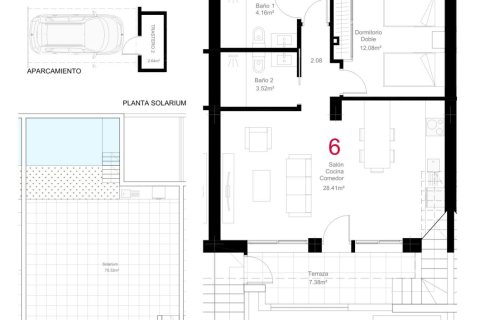 Продажа бунгало в Сан-Педро-дель-Пинатар, Мурсия, Испания 2 спальни, 86м2 №189646 - фото 8