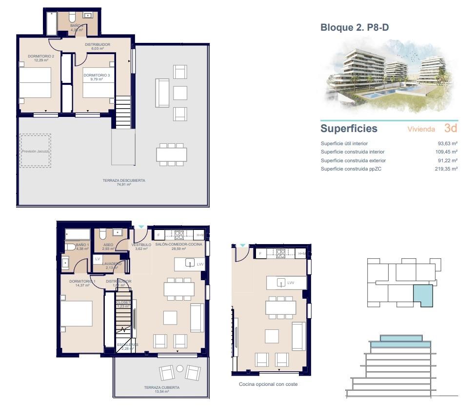 Huoneisto Villajoyosa, Alicante, Espanja 3 makuuhuonetta, 219 m2 No. 142007