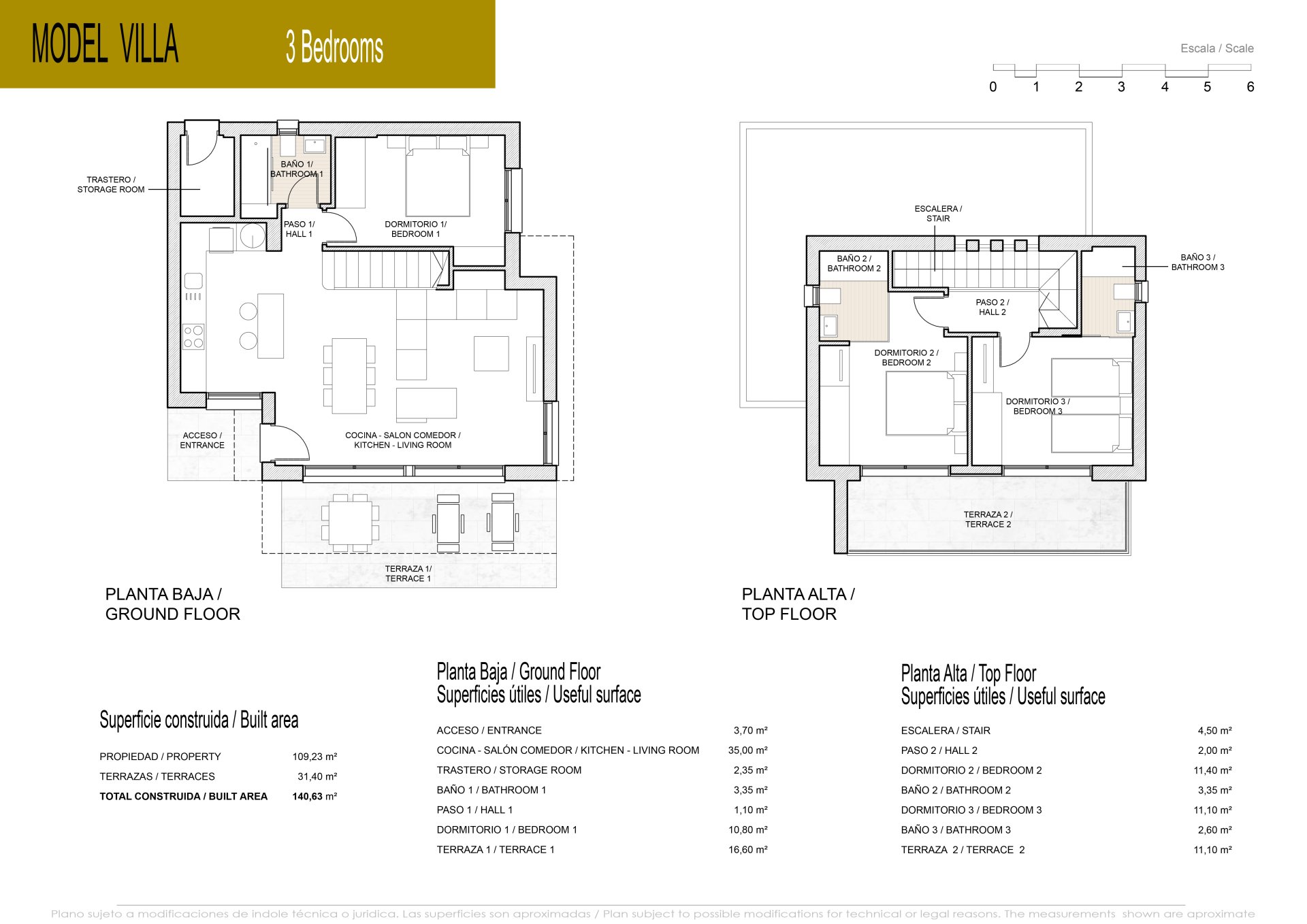 Villa i Alicante, Spanien 3 sovrum, 140 kvm. Nr. 144822