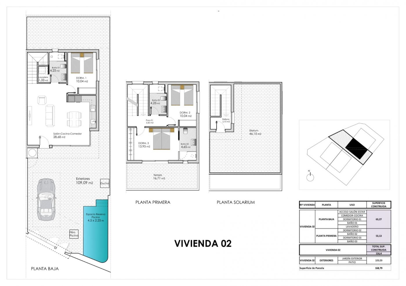 Huvila Pilar de la Horadada, Alicante, Espanja 3 makuuhuonetta, 116 m2 No. 75546