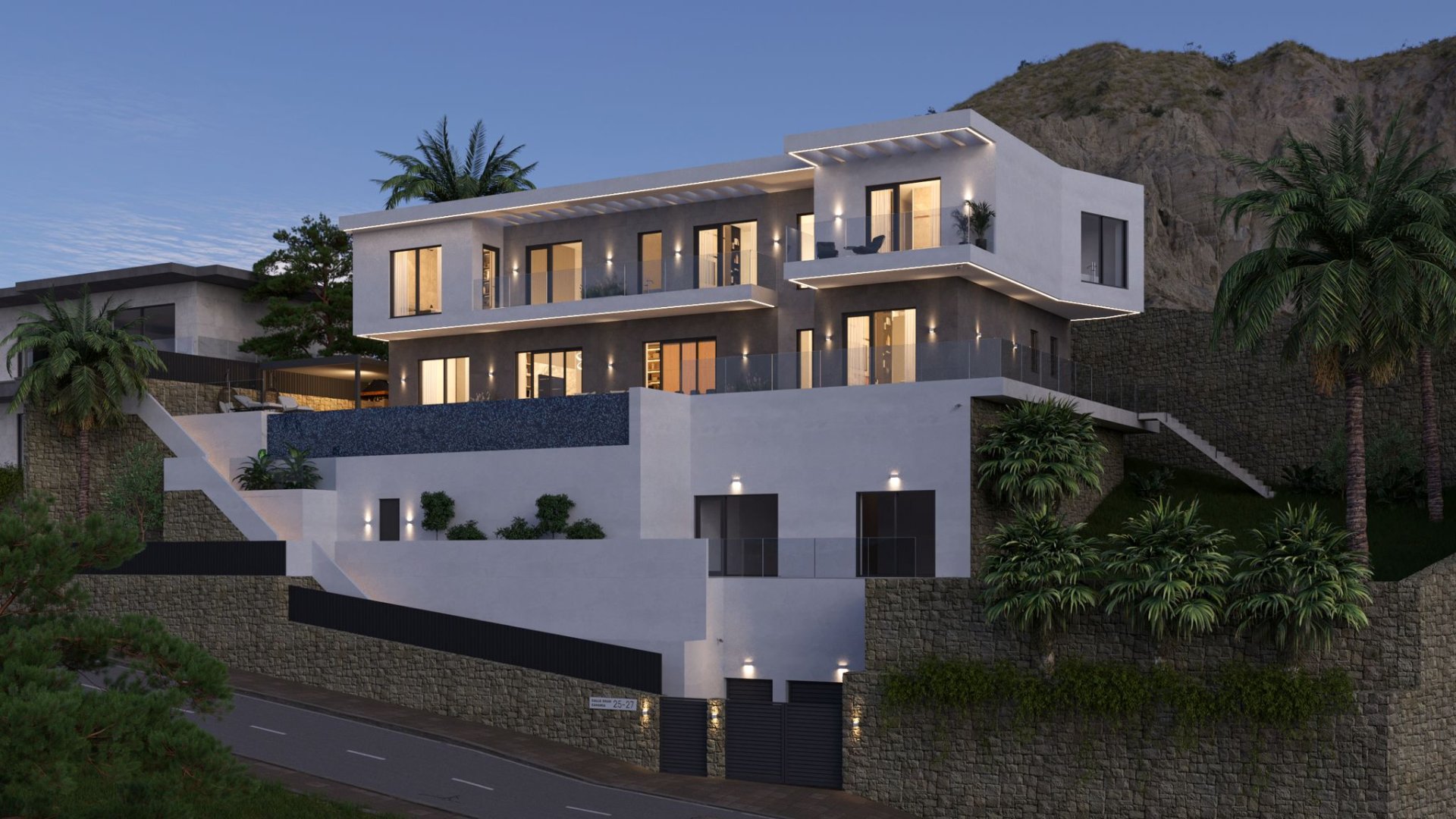 Villa i Finestrat, Alicante, Spanien 7 sovrum, 638 kvm. Nr. 168205