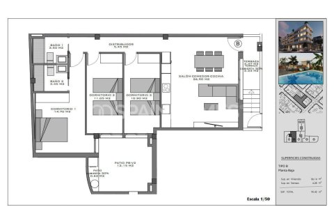 Huoneisto myytävänä Santa Pola, Alicante, Espanja, 2 makuuhuonetta, 63 m2 No. 142686 - kuva 12