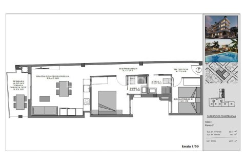Huoneisto myytävänä Santa Pola, Alicante, Espanja, 2 makuuhuonetta, 63 m2 No. 142686 - kuva 16