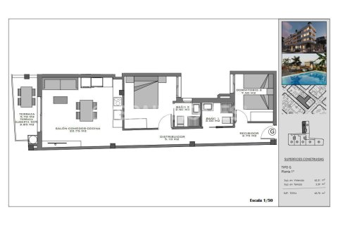 Продажа квартиры в Санта-Пола, Аликанте, Испания 2 спальни, 65м2 №142687 - фото 22
