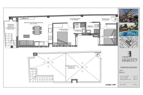 Продажа квартиры в Санта-Пола, Аликанте, Испания 2 спальни, 65м2 №142687 - фото 28