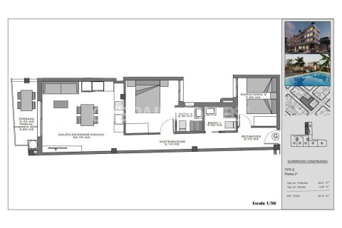 Продажа квартиры в Санта-Пола, Аликанте, Испания 2 спальни, 65м2 №142687 - фото 15