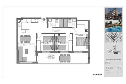 Продажа квартиры в Санта-Пола, Аликанте, Испания 2 спальни, 65м2 №142687 - фото 18
