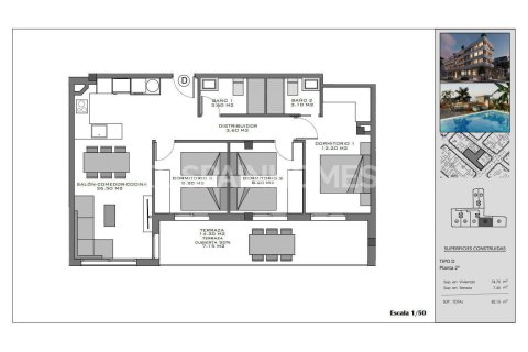 Penthäuser zum Verkauf in Santa Pola, Alicante, Spanien 3 Schlafzimmer, 87 m2 Nr. 142691 - Foto 18