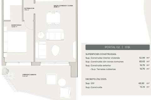 Wohnung zum Verkauf in Torremolinos, Malaga, Spanien 1 Schlafzimmer, 72 m2 Nr. 173576 - Foto 8