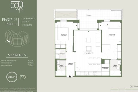 Huoneisto myytävänä Barcelona, Espanja, 2 makuuhuonetta, 76 m2 No. 192716 - kuva 16
