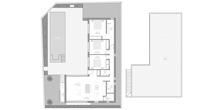 Villa floor plan «3BR-2», 3 bedrooms in ALEJANDRA XI