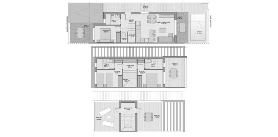 Villa floor plan «3BR-1», 3 bedrooms in ESTRELLA DE LA RIBERA