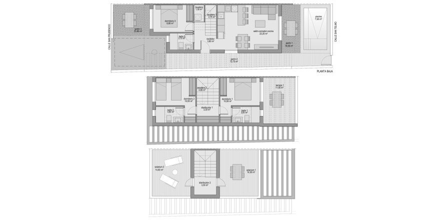 Villa floor plan «3BR-2», 3 bedrooms in ESTRELLA DE LA RIBERA