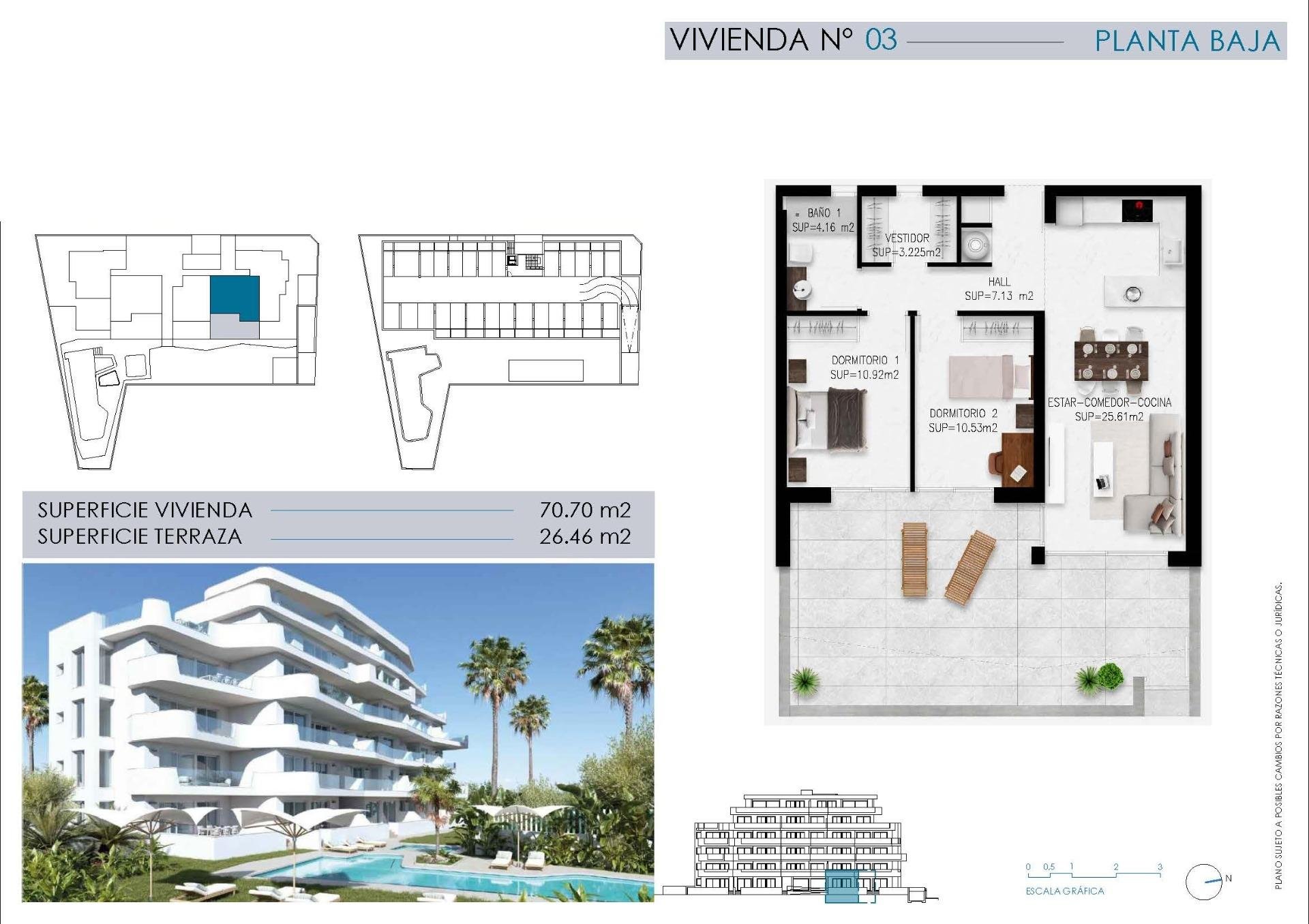 Apartment in Mil Palmeras, Alicante, Spain 2 bedrooms, 70 sq.m. No. 141661