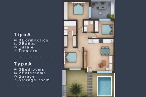 Bungalow en venta en San Pedro del Pinatar, Murcia, España 3 dormitorios, 83 m2 No. 171494 - foto 10