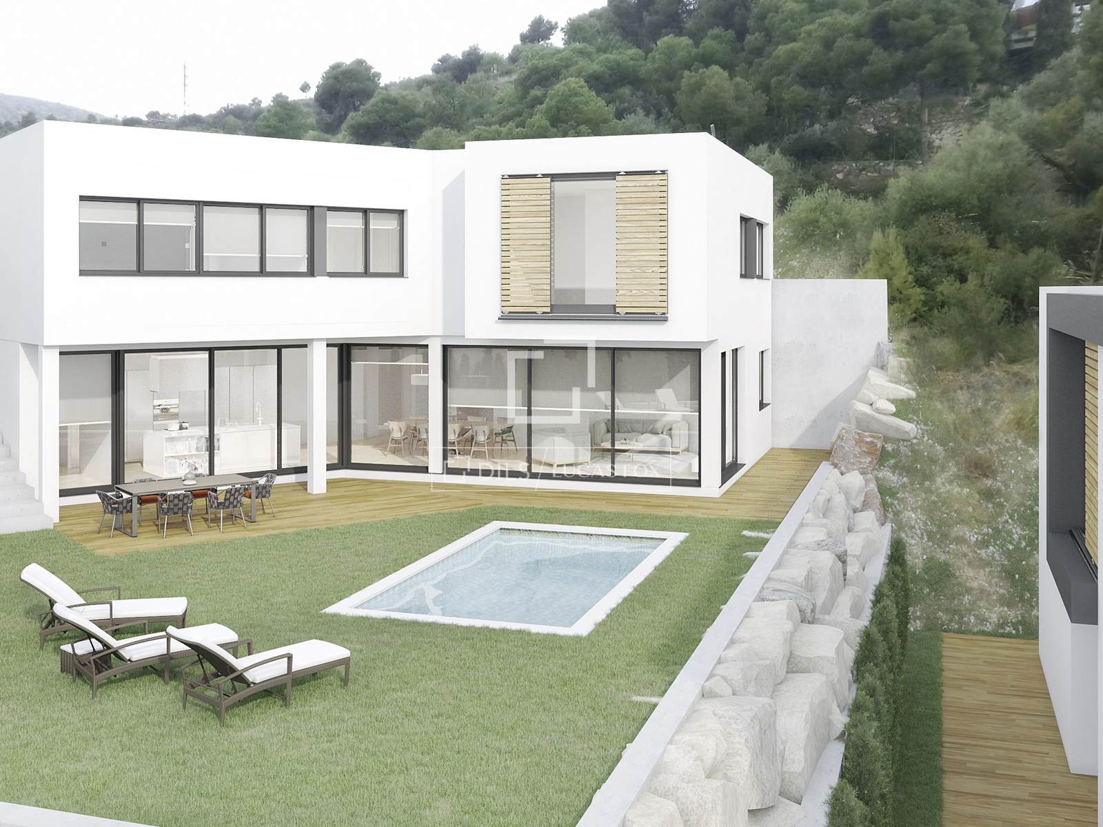 Villa en Castelldefels, Barcelona, España 4 dormitorios, 262 m2 No. 192677