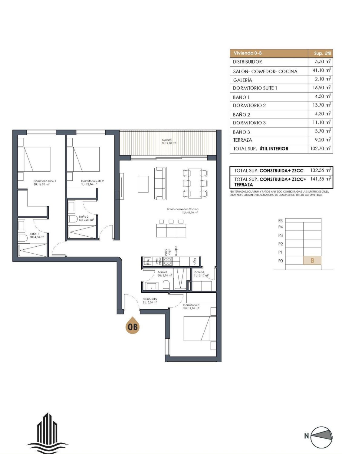 Appartamento a Guardamar del Segura, Alicante, Spagna 3 camere da letto, 122 mq. N° 183482