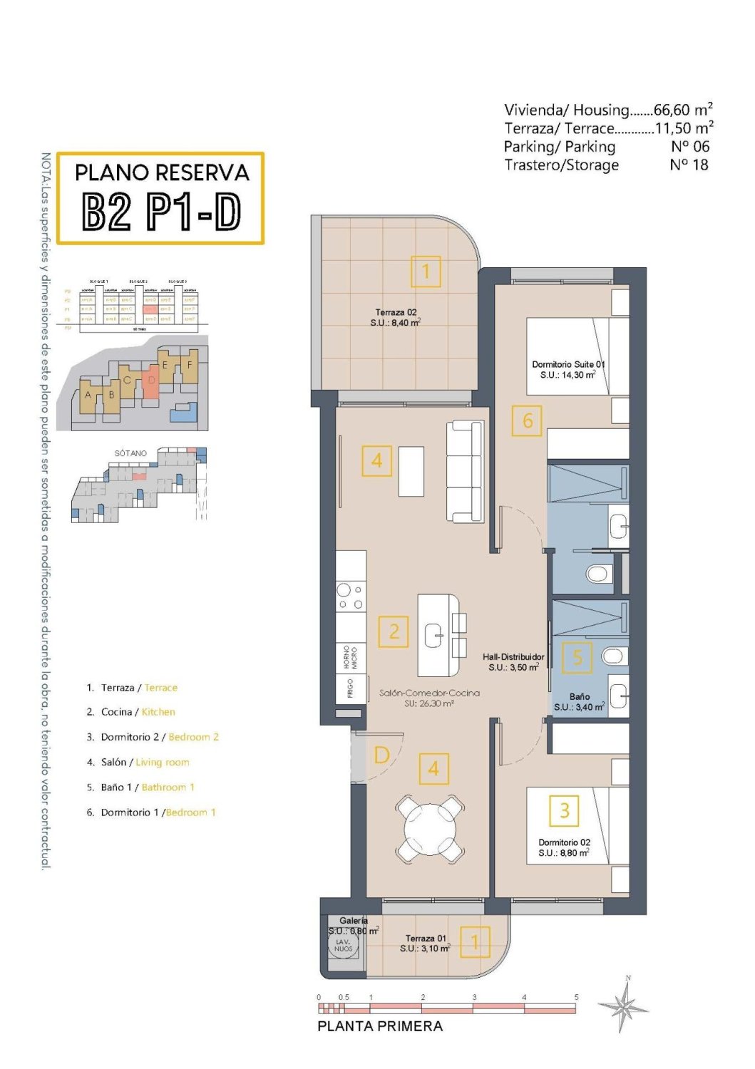 Wohnung in Los Alcazares, Murcia, Spanien 2 Schlafzimmer, 85 m2 Nr. 183481
