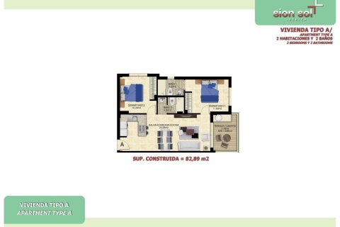 Dzīvoklis pārdošanā Torrevieja, Alicante, Spānijā 2 istabas, 67 m2 Nr. 166012 - attēls 4