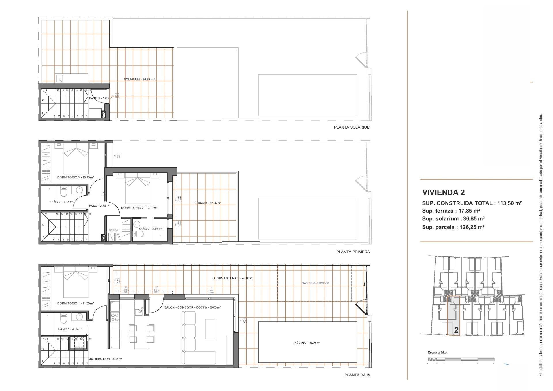 Villa in Santiago de la Ribera, Murcia, Spain 3 bedrooms, 113 sq.m. No. 142738
