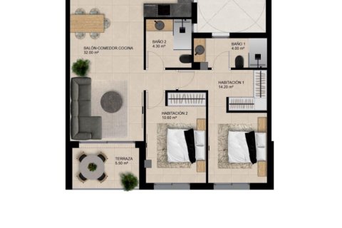 Apartment for sale in Elche, Alicante, Spain 2 bedrooms, 84.7 sq.m. No. 181643 - photo 11