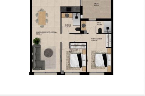 Apartment for sale in Elche, Alicante, Spain 2 bedrooms, 84.7 sq.m. No. 181643 - photo 9