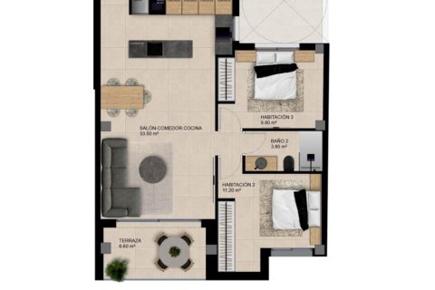 Apartment for sale in Elche, Alicante, Spain 2 bedrooms, 84.7 sq.m. No. 181643 - photo 6