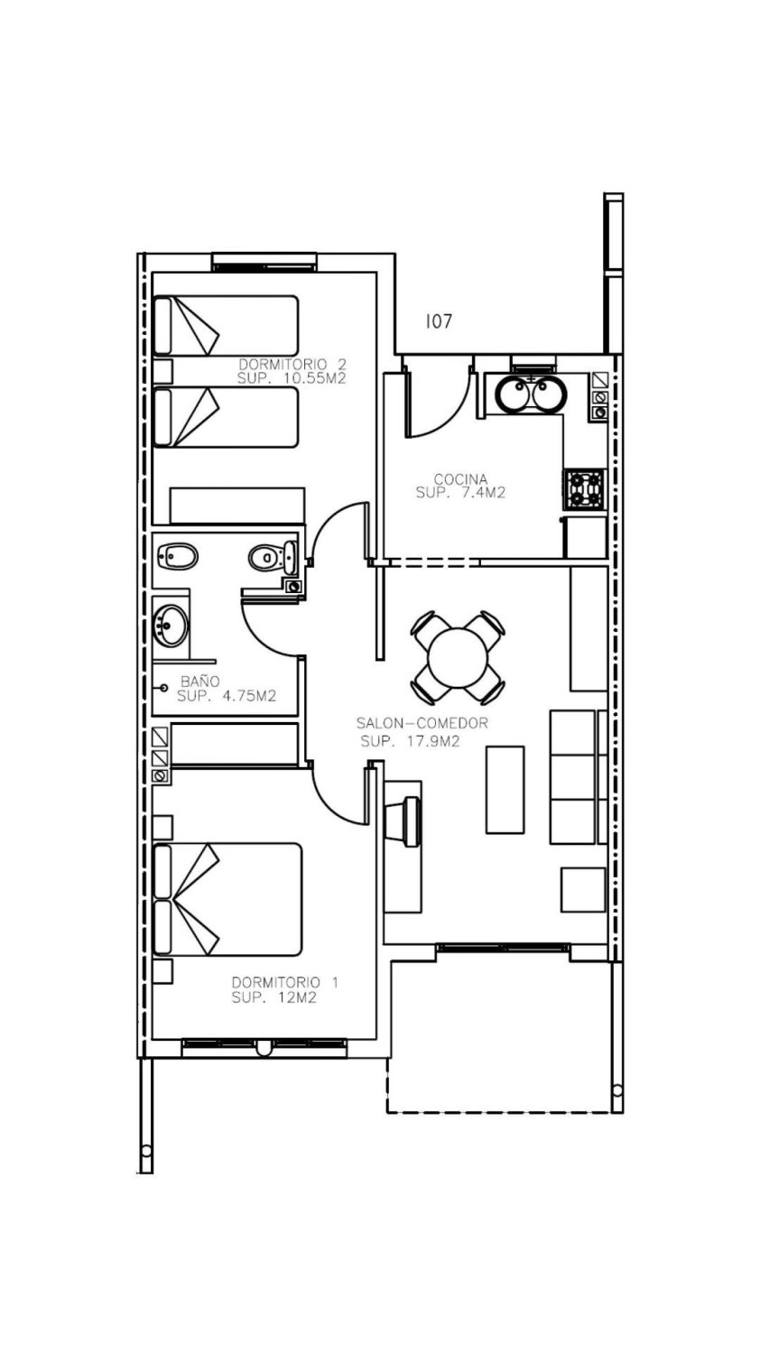 Appartamento a Aguilas, Murcia, Spagna 2 camere da letto, 61 mq. N° 183430