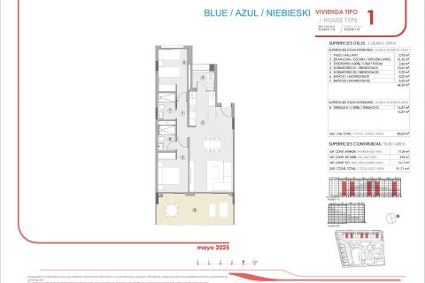 Dzīvoklis pārdošanā Punta Prima, Alicante, Spānijā 2 istabas, 71 m2 Nr. 134747 - attēls 15