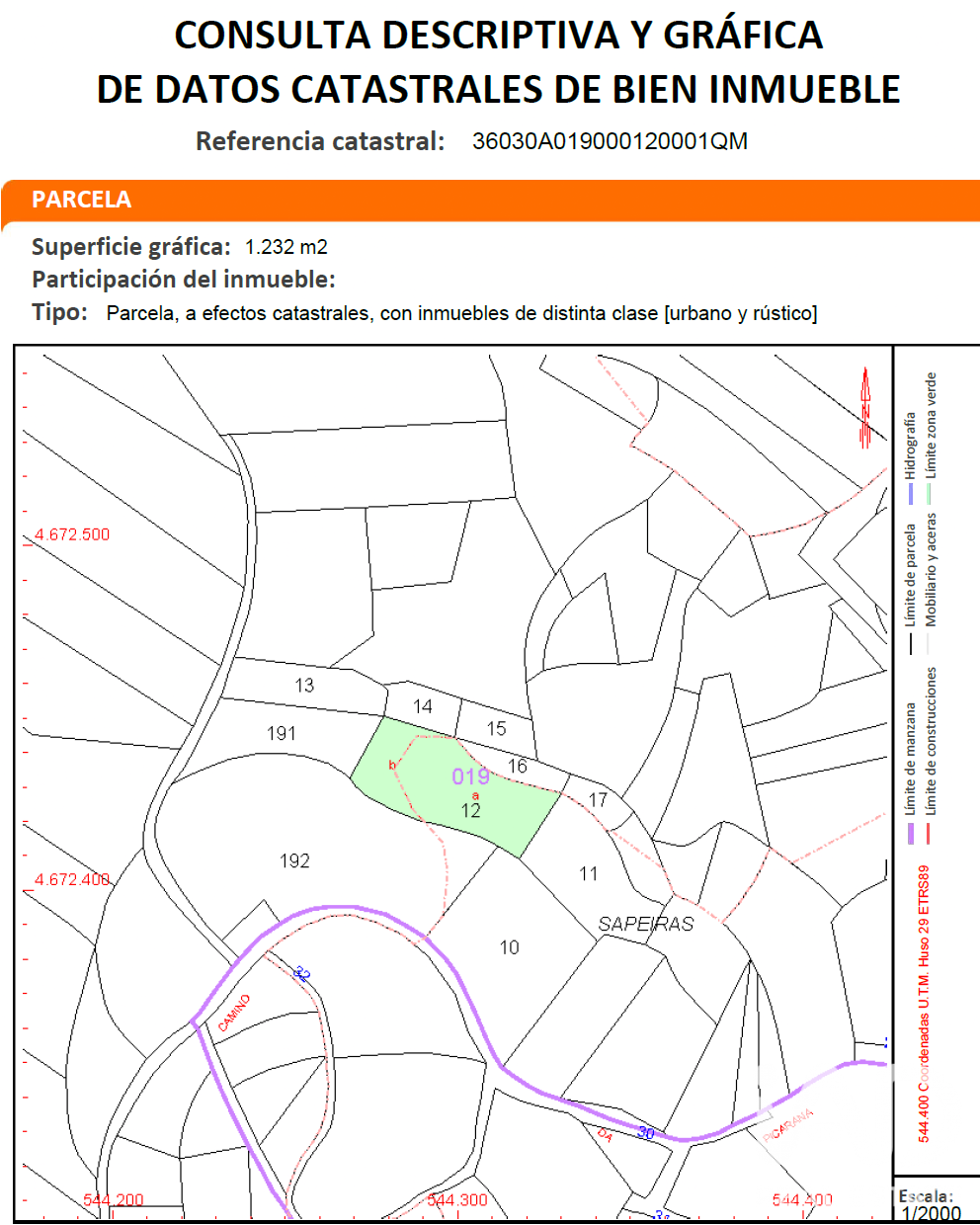 Tontti Mondariz, Pontevedra, Espanja 1232 m2 No. 195040