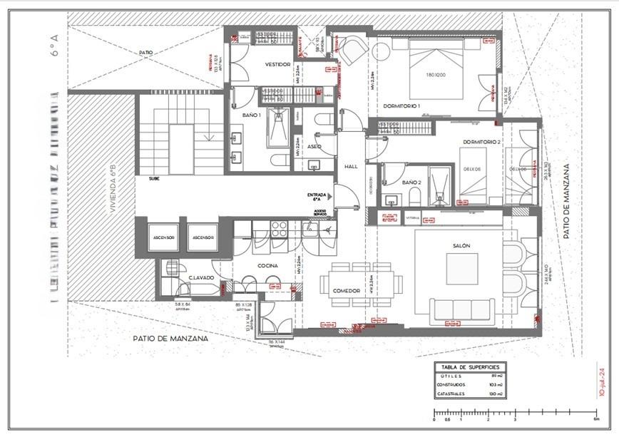 Apartamento en Madrid, España 2 dormitorios, 130 m2 No. 165516
