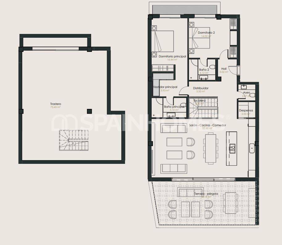 Attico a Benahavis, Malaga, Spagna 2 camere da letto, 78 mq. N° 150129
