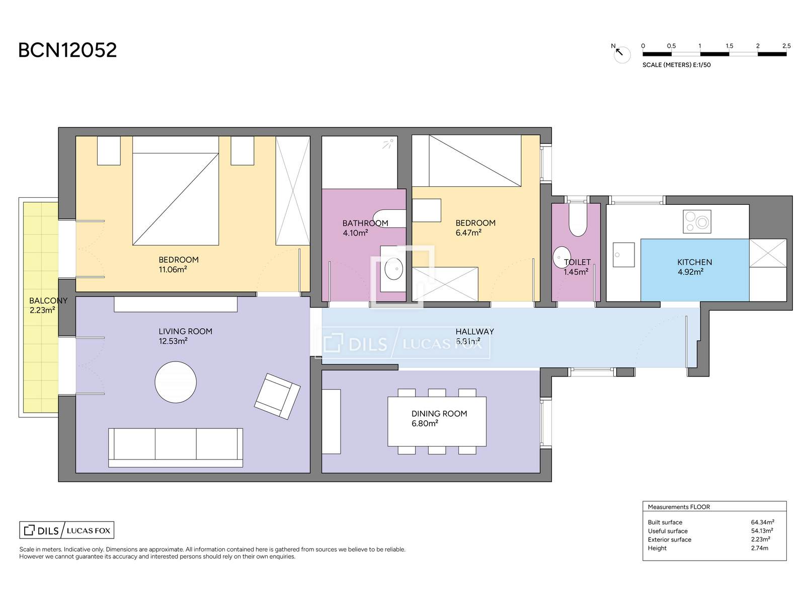 Huoneisto Barcelona, Espanja 2 makuuhuonetta, 69 m2 No. 192546