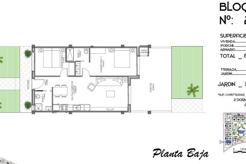 Huoneisto myytävänä Guardamar del Segura, Alicante, Espanja, 2 makuuhuonetta, 64 m2 No. 114425 - kuva 9