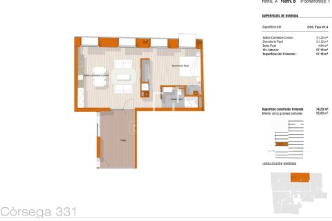 Dzīvoklis pārdošanā Barcelona, Spānijā 1 istaba, 74 m2 Nr. 150763 - attēls 13