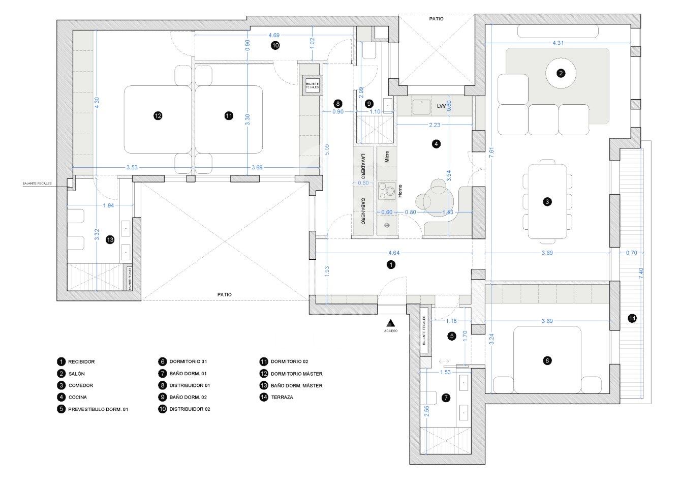 Appartamento a Madrid, Spagna 3 camere da letto, 176 mq. N° 178610