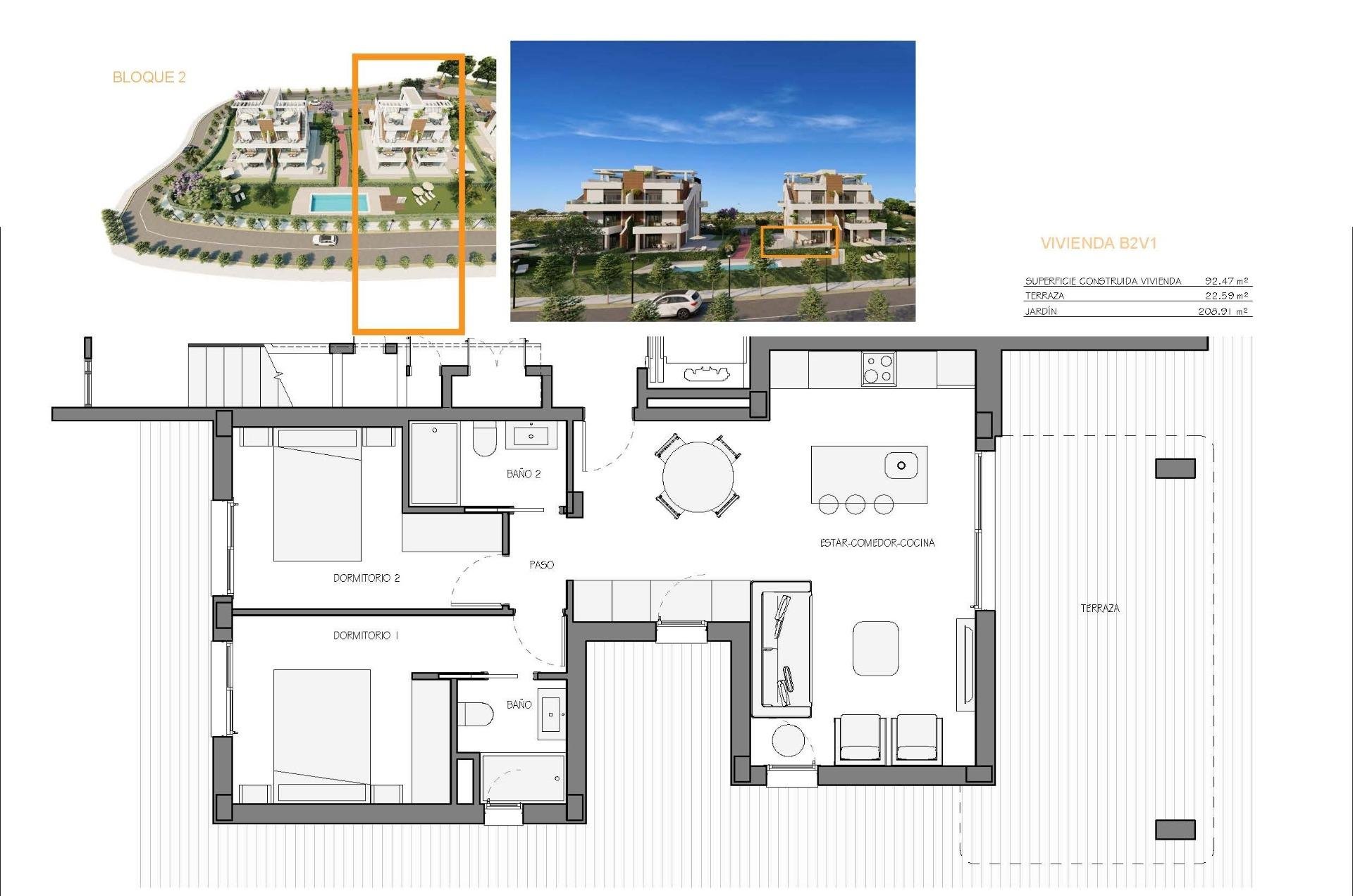 Apartament w Fuente Alamo, Murcia, Hiszpania 2 sypialnie, 92 mkw. nr 149252