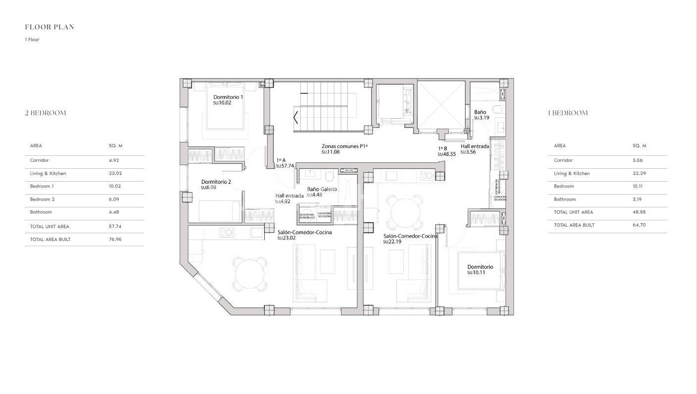 Apartamento en Guardamar del Segura, Alicante, España 1 dormitorio, 64 m2 No. 183660