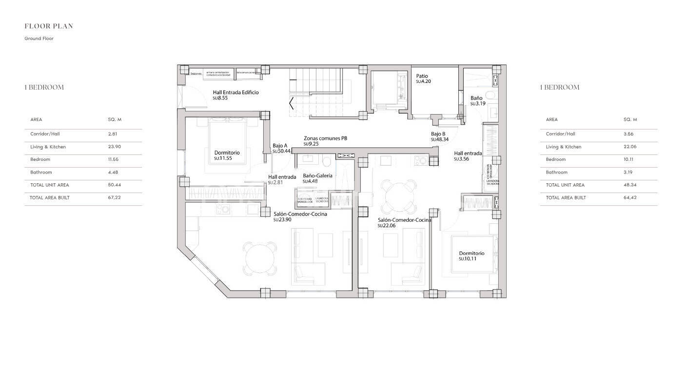 Apartamento en Guardamar del Segura, Alicante, España 1 dormitorio, 64 m2 No. 183660