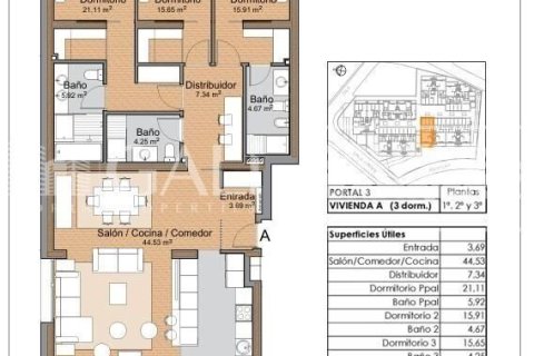Huoneisto myytävänä Principado De Andorra (Ninguna Poblacion Tiene C.P.), Lleida, Espanja, 3 makuuhuonetta, 173 m2 No. 178499 - kuva 17