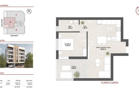 Ático en venta en Lo Pagán, Murcia, España 1 dormitorio, 61 m2 No. 187358 - foto 15