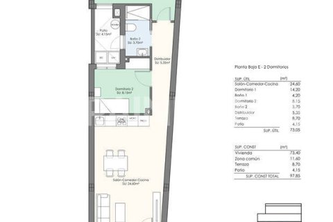 Apartamento en venta en Torrevieja, Alicante, España 1 dormitorio, 57 m2 No. 191653 - foto 24