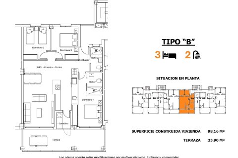 Apartamento en venta en San Miguel de Salinas, Alicante, España 3 dormitorios, 121 m2 No. 171563 - foto 8