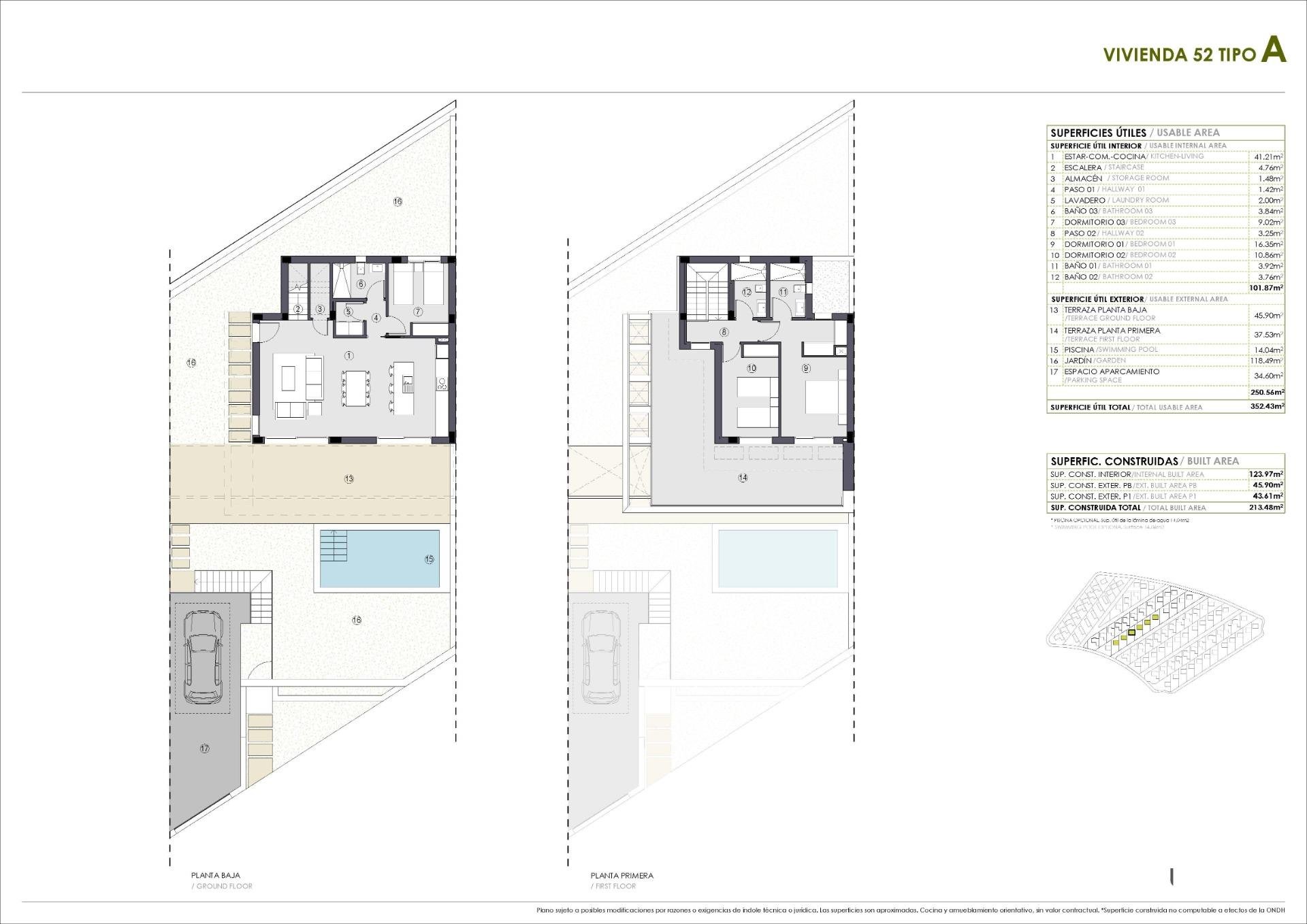 Villa a Polop, Alicante, Spagna 3 camere da letto, 123 mq. N° 142258