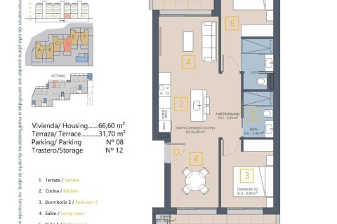 Dzīvoklis pārdošanā Los Alcazares, Murcia, Spānijā 2 istabas, 85 m2 Nr. 142987 - attēls 9