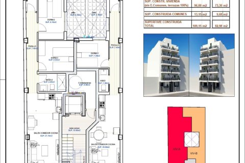 Apartment for sale Torrevieja, Alicante, Spain 3 bedrooms, 96 sq.m. No. 134344 - photo 13